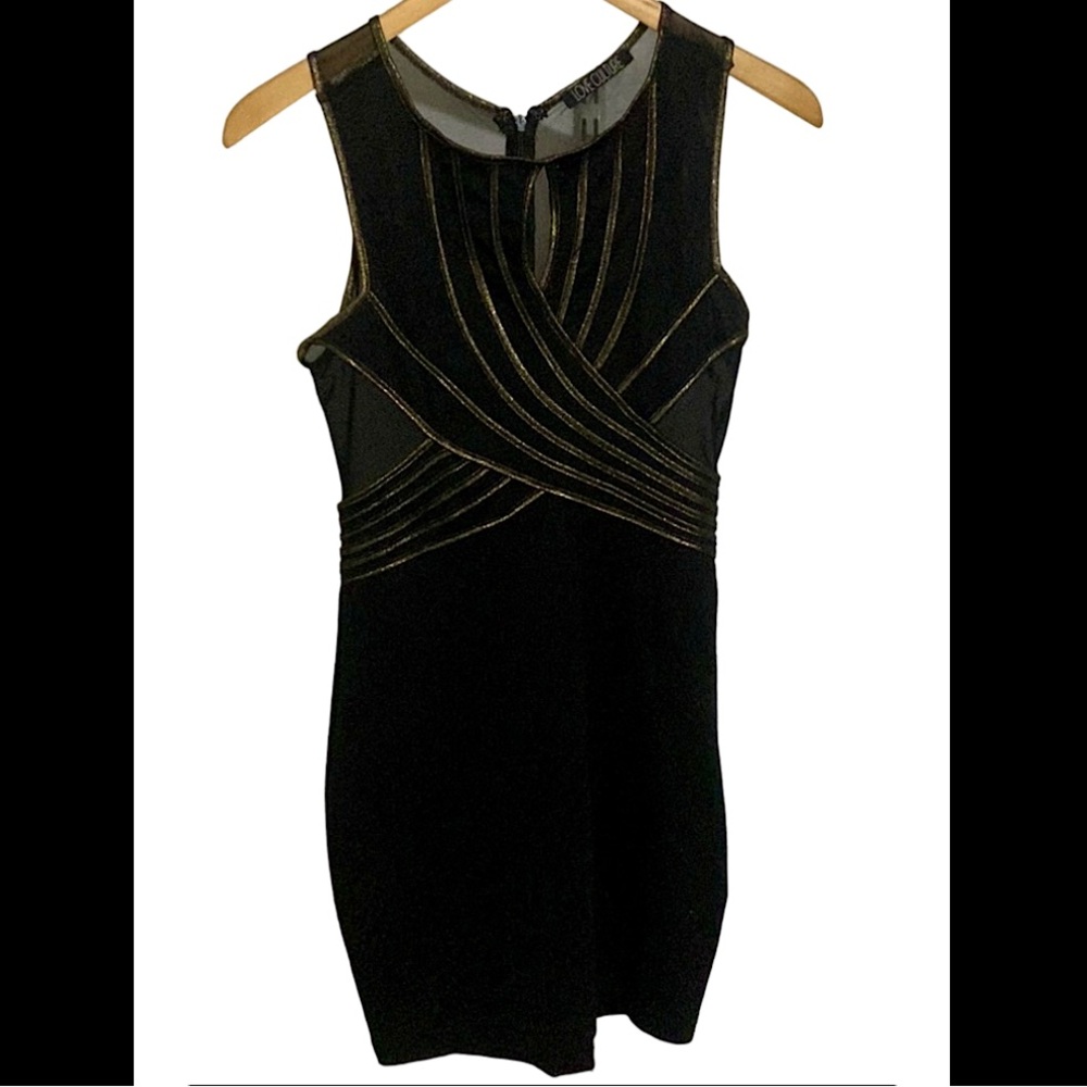 Black and Gold Minidress